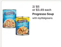 Walgreens Progresso Soup offer