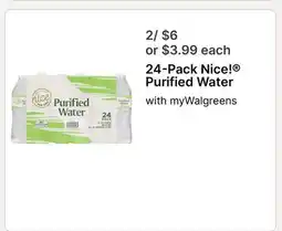 Walgreens 24-Pack Nice! Purified Water offer