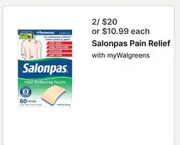 Walgreens Salonpas Pain Relief offer