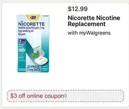 Walgreens Nicotine Replacement offer