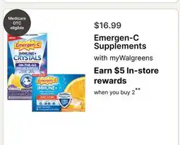 Walgreens Emergen-C Supplements offer