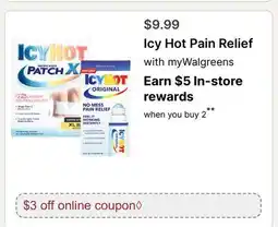 Walgreens Icy Hot Pain Relief offer