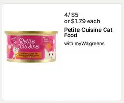 Walgreens Petite Cuisine Cat Food offer