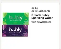 Walgreens 8-Pack Bubly Sparkling Water offer