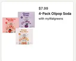 Walgreens 4-Pack Olipop Soda offer