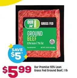 Grocery Outlet Our Promise 93% Lean Grass Fed Ground Beef offer