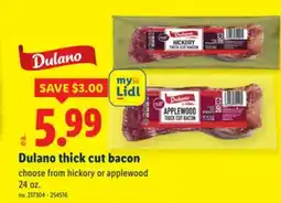 Lidl Dulano thick cut bacon offer