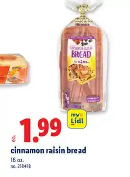 Lidl cinnamon raisin bread offer