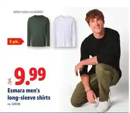Lidl Esmara men's long-sleeve shirts offer