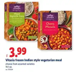 Lidl Vitasia frozen Indian style vegetarian meal offer