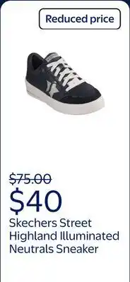 Walmart Skechers Street Highland Illuminated Neutrals Sneaker offer