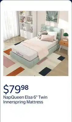 Walmart NapQueen Elsa 6 Twin, Bonnell Coil, Innerspring Mattress offer