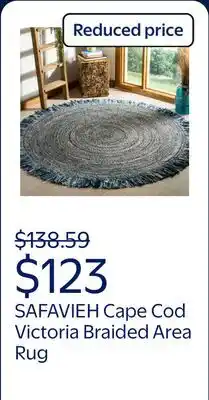 Walmart SAFAVIEH Cape Cod Victoria Braided Area Rug offer