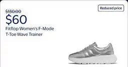 Walmart Fitflop Women's F-Mode T-Toe Wave Trainer Lace-up Sneakers offer