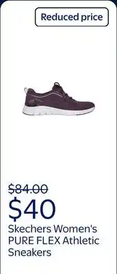 Walmart Skechers Women's PURE FLEX - MIDNIGHT STAR Athletic Sneakers offer