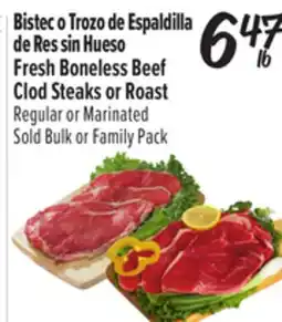 El Super Fresh Boneless Beef Clod Steaks or Roast offer