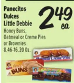 El Super Little Debbie Honey Buns, Oatmeal or Creme Pies or Brownies offer