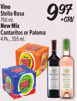 El Super Vino Stella Rosa 750 ml. New Mix Cantaritos or Paloma 4 Pk., 355 ml offer