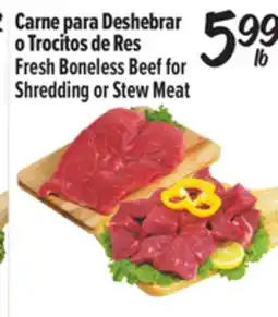 El Super Fresh Boneless Beef for Shredding or Stew Meat offer