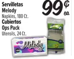 El Super Melody Napkins, 180Ct. Ops Pack Utensils, 24Ct offer