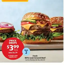 Aldi Fresh 80% Lean Ground Beef offer