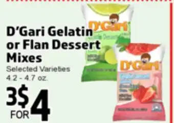 Superior Grocers D'Gari Gelatin or Flan Dessert Mixes offer