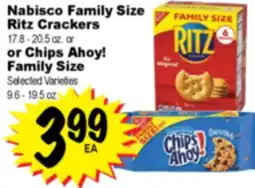 Superior Grocers Nabisco Family Size Ritz Crackers 17.8 - 20.5 oz. or Chips Ahoy! Family Size 9.6 - 19.5 oz offer