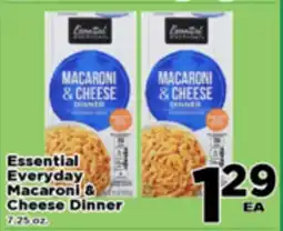 Superior Grocers Essential Everyday Macaroni & Cheese Dinner offer