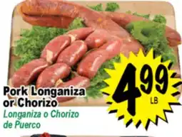 Superior Grocers Pork Longaniza or Chorizo offer
