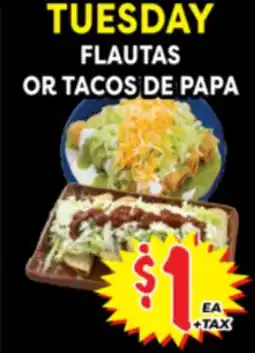 Superior Grocers FLAUTAS OR TACOS DE PAPA offer