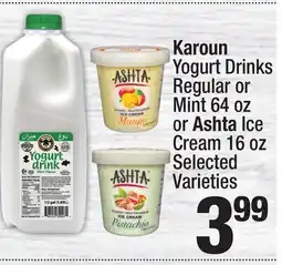 Super King Markets Karoun Yogurt Drinks Regular or Mint 64 oz or Ashta Ice Cream 16 oz offer