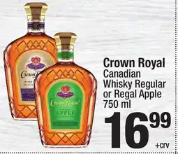 Super King Markets Crown Royal Canadian Whisky Regular or Regal Apple offer
