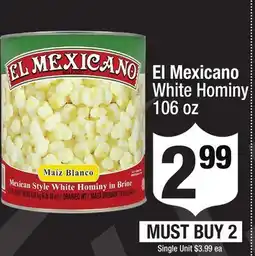 Super King Markets El Mexicano White Hominy offer