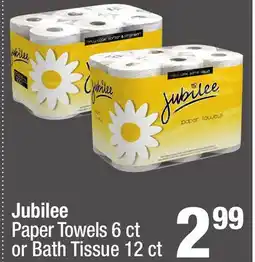 Super King Markets Jubilee Paper Towels 6 ct or Bath Tissue 12 ct offer
