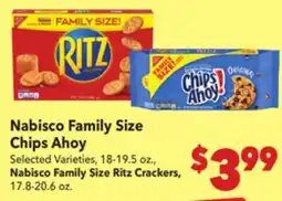 Vallarta Supermarkets Nabisco Family Size Chips Ahoy offer