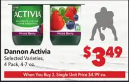 Vallarta Supermarkets Dannon Activia offer