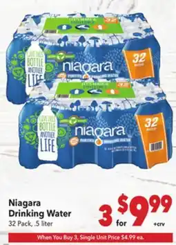 Vallarta Supermarkets Niagara Drinking Water offer