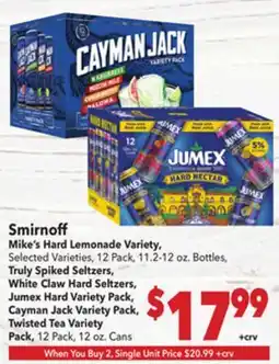 Vallarta Supermarkets Smirnoff Mike's Hard Lemonade Variety offer