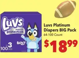Vallarta Supermarkets Luvs Platinum Diapers BIG Pack offer