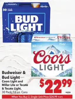 Vallarta Supermarkets Budweiser & Bud Light offer