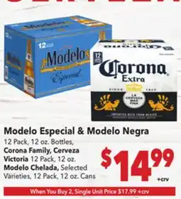 Vallarta Supermarkets Modelo Especial & Modelo Negra offer