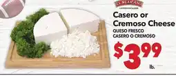 Vallarta Supermarkets Casero or Cremoso Cheese / QUESO FRESCO CASERO O CREMOSO offer