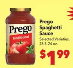 Vallarta Supermarkets Prego Spaghetti Sauce offer
