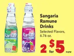 Vallarta Supermarkets Sangaria Ramune Drinks offer