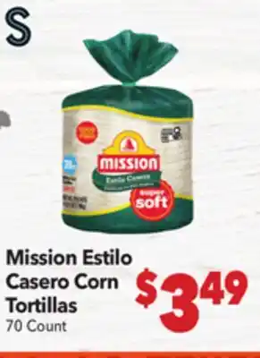 Vallarta Supermarkets Mission Estilo Casero Corn Tortillas offer