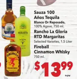 Vallarta Supermarkets Sauza 100 Años Tequila offer