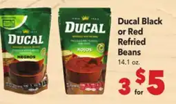 Vallarta Supermarkets Ducal Black or Red Refried Beans offer