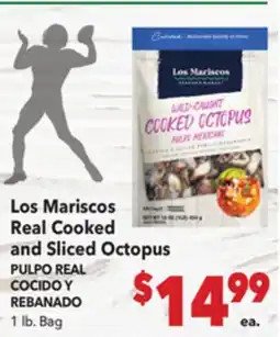 Vallarta Supermarkets Los Mariscos Real Cooked and Sliced Octopus / PULPO REAL COCIDO Y REBANADO offer