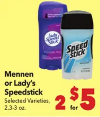Vallarta Supermarkets Mennen or Lady's Speedstick offer