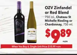Vallarta Supermarkets OZV Zinfandel or Red Blend offer